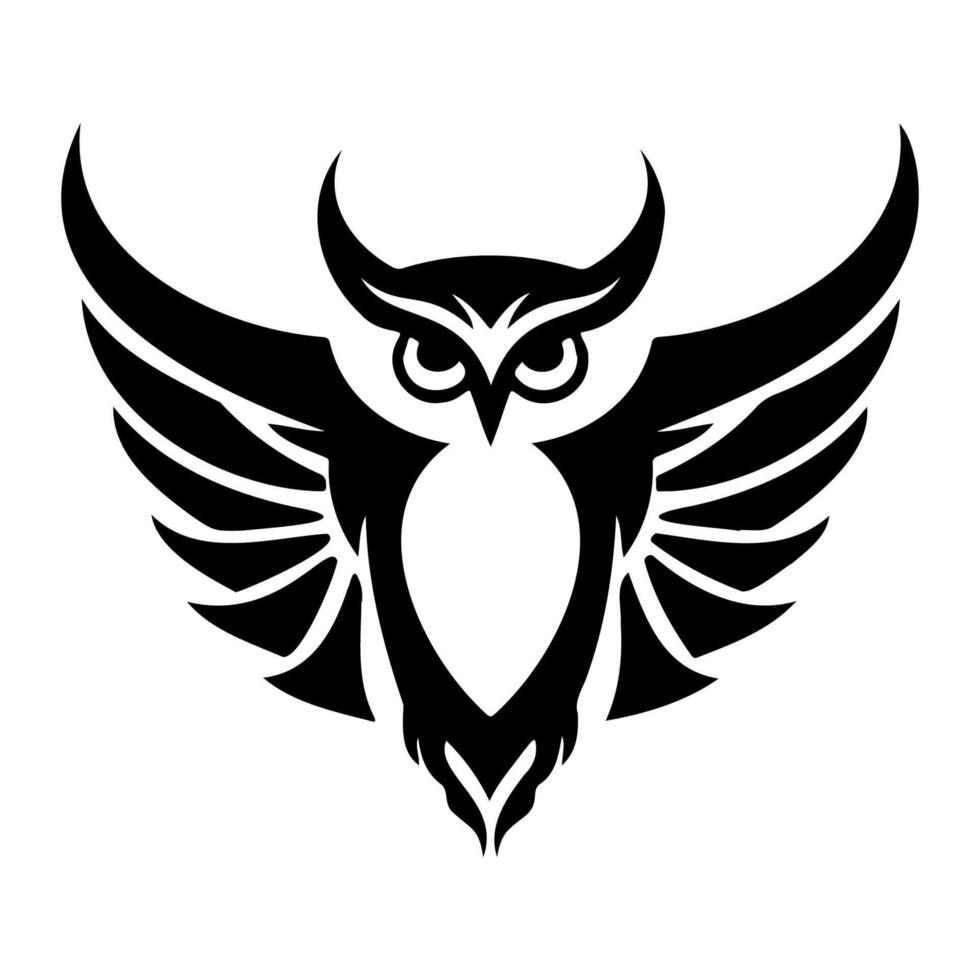 ai généré Facile hibou logo. vecteur illustration