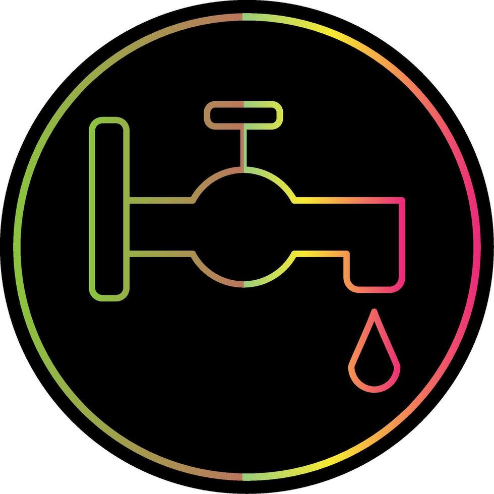 robinet ligne pente dû Couleur icône vecteur
