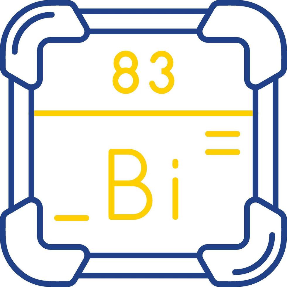 bismuth ligne deux Couleur icône vecteur