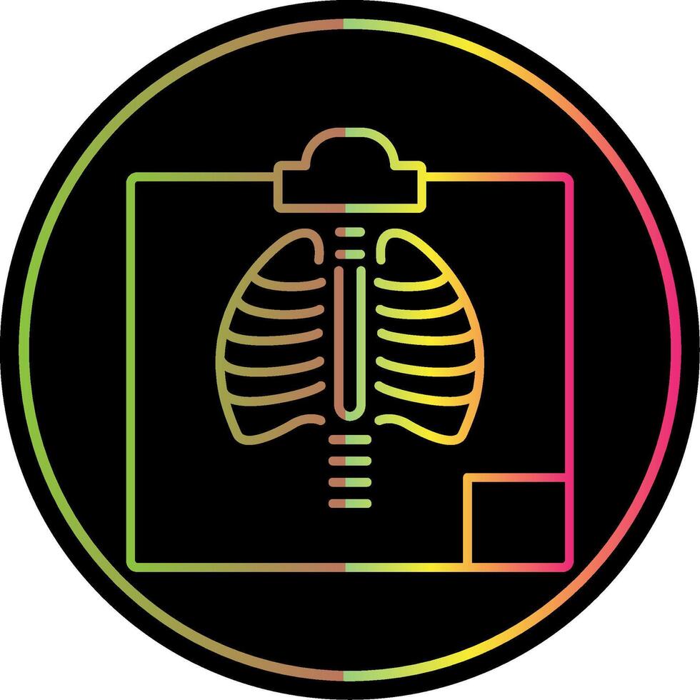 radiologie ligne pente dû Couleur icône vecteur