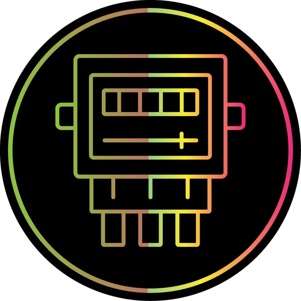 électrique mètre ligne pente dû Couleur icône vecteur