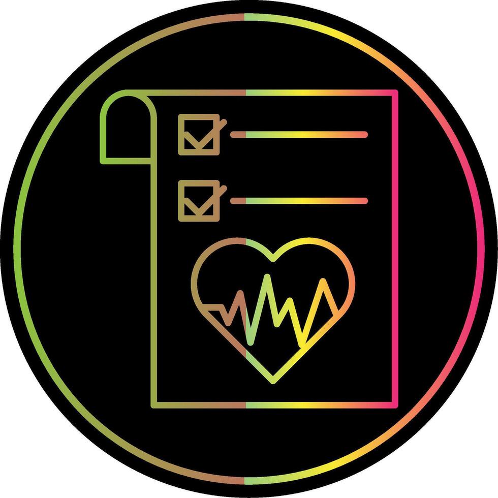 santé graphique ligne pente dû Couleur icône vecteur