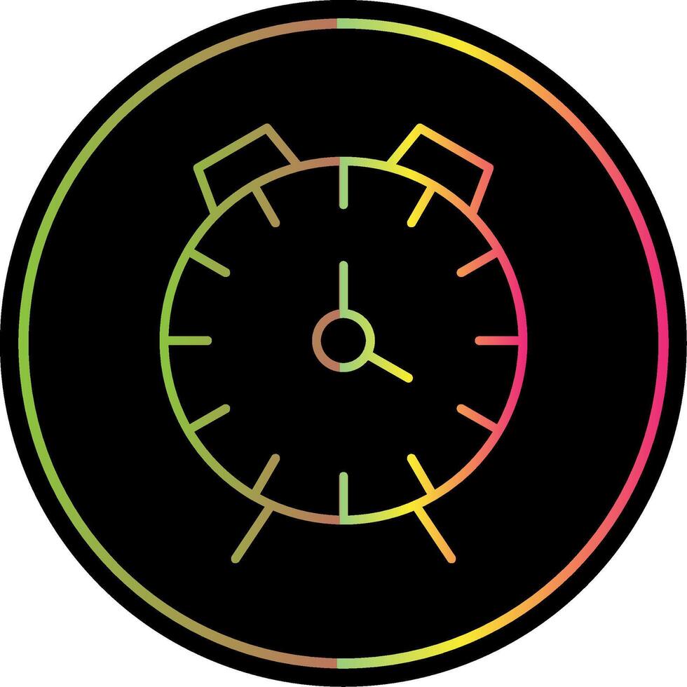 alarme l'horloge ligne pente dû Couleur icône vecteur