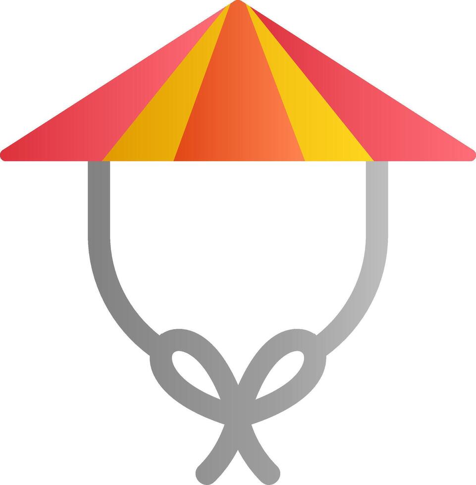 chinois chapeau vecteur icône