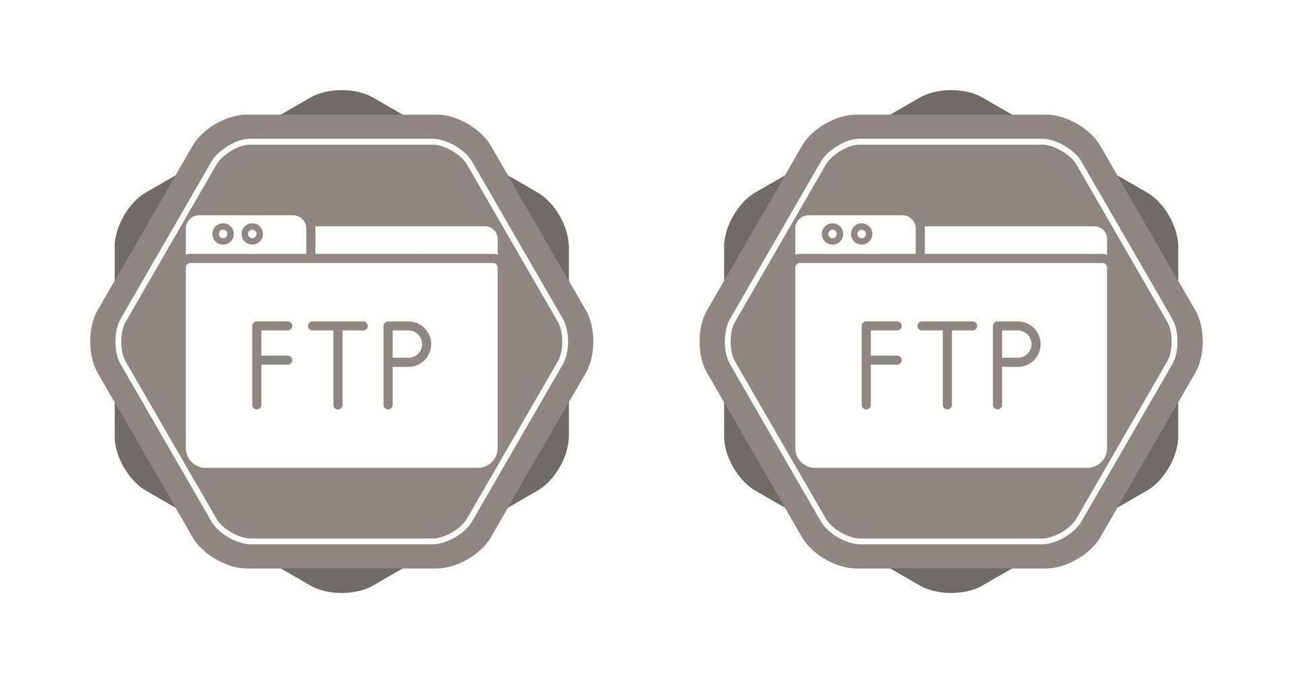 icône de vecteur ftp