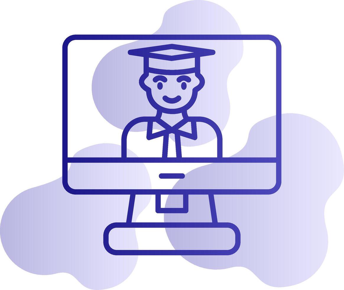 icône de vecteur d'apprentissage en ligne
