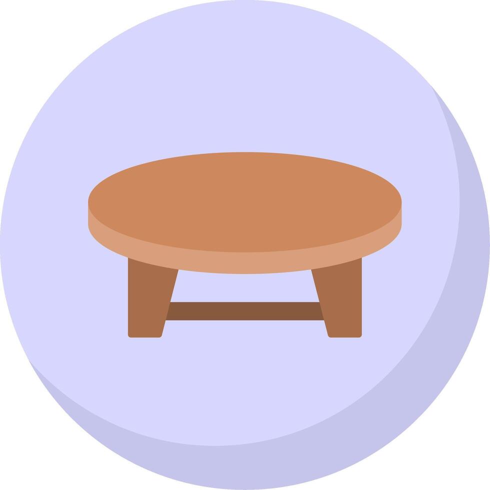 café table plat bulle icône vecteur