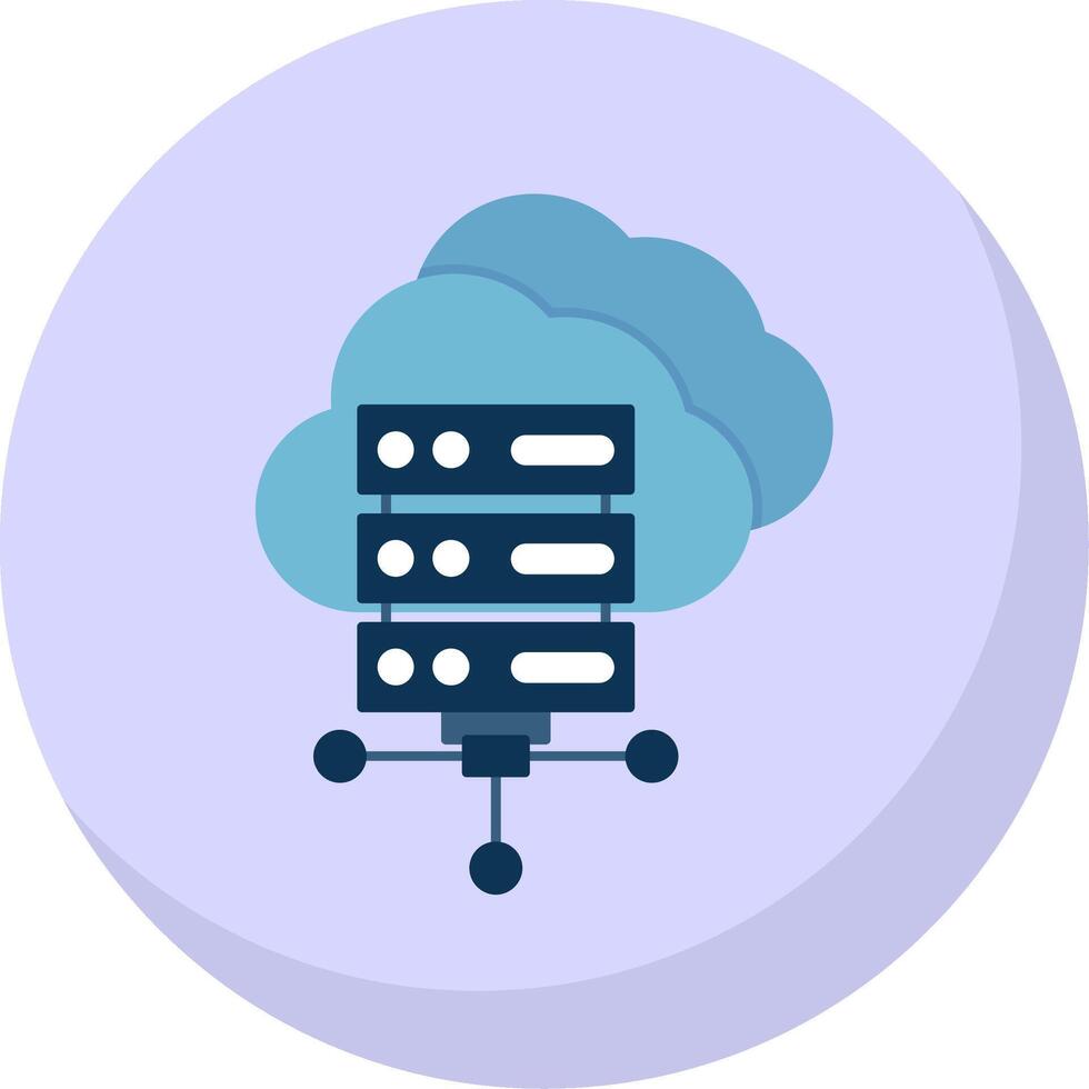 nuage l'informatique plat bulle icône vecteur