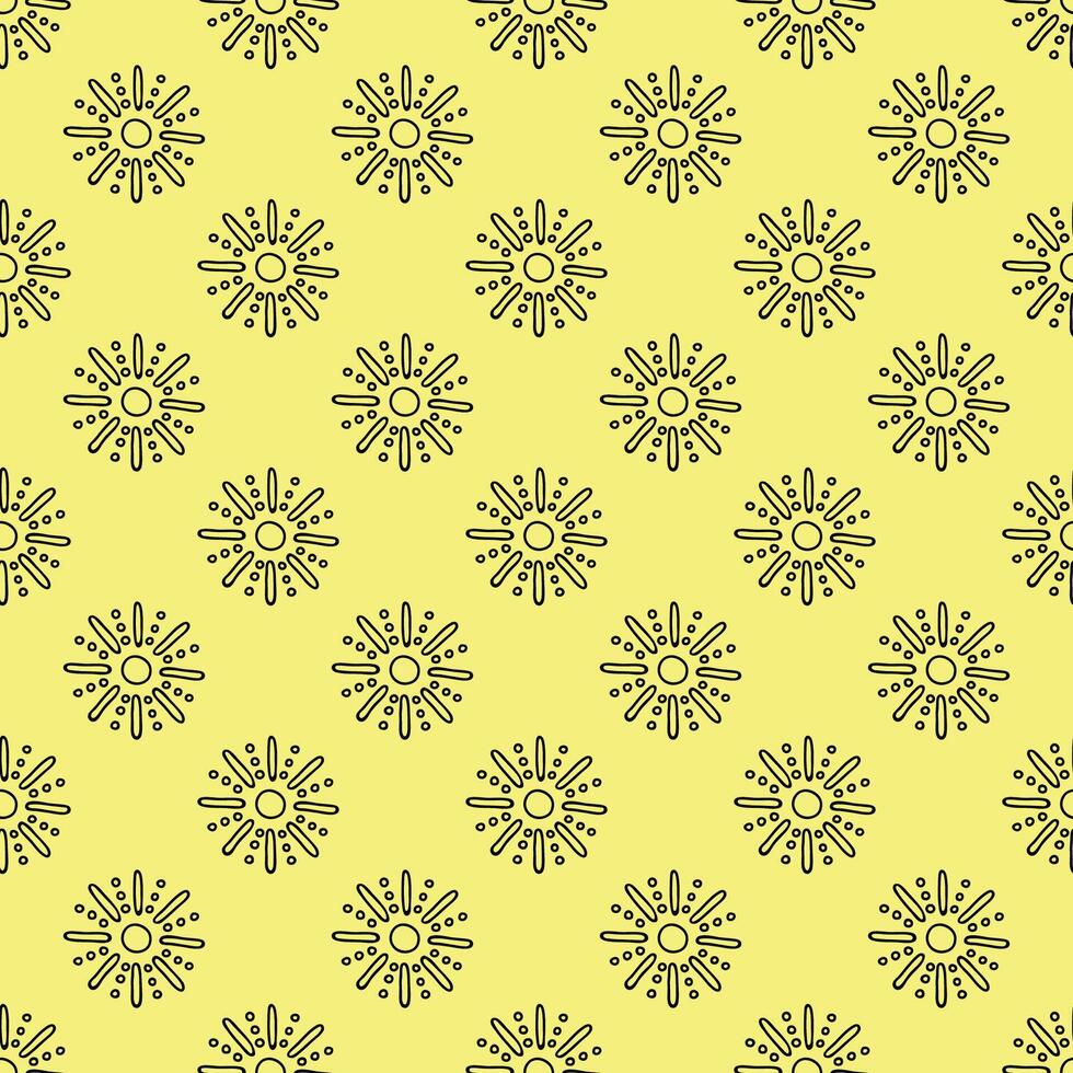 sans couture modèle avec Soleil griffonnage pour décoratif imprimer, emballage papier, salutation cartes, fond d'écran et en tissu vecteur