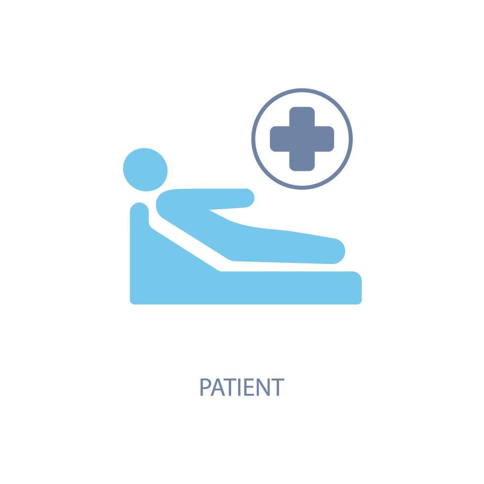 patient concept ligne icône. Facile élément illustration. patient concept contour symbole conception. vecteur