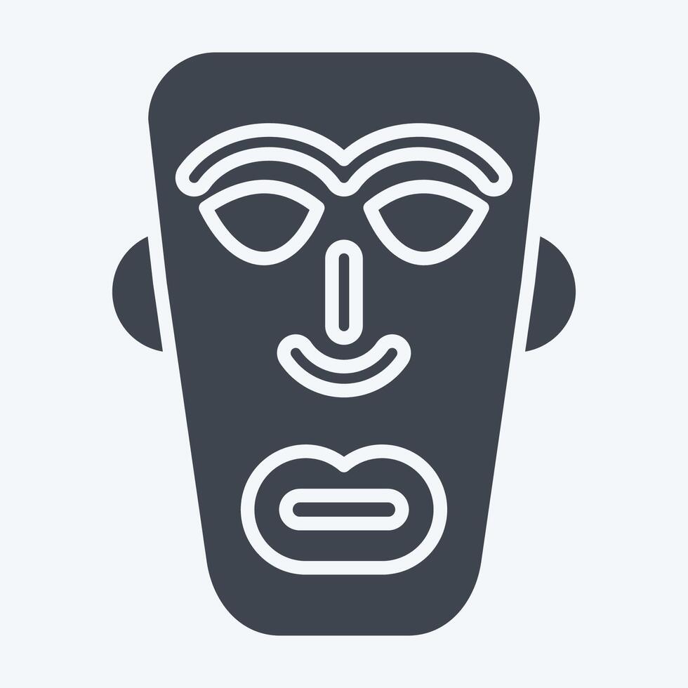 icône africain masque. en relation à Kenya symbole. glyphe style. Facile conception modifiable. Facile illustration vecteur