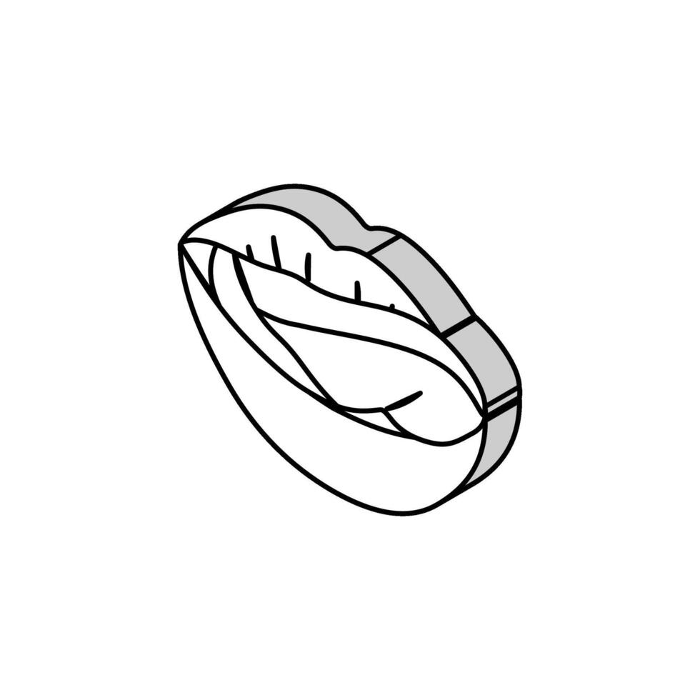 langue sexy bouche femelle isométrique icône vecteur illustration