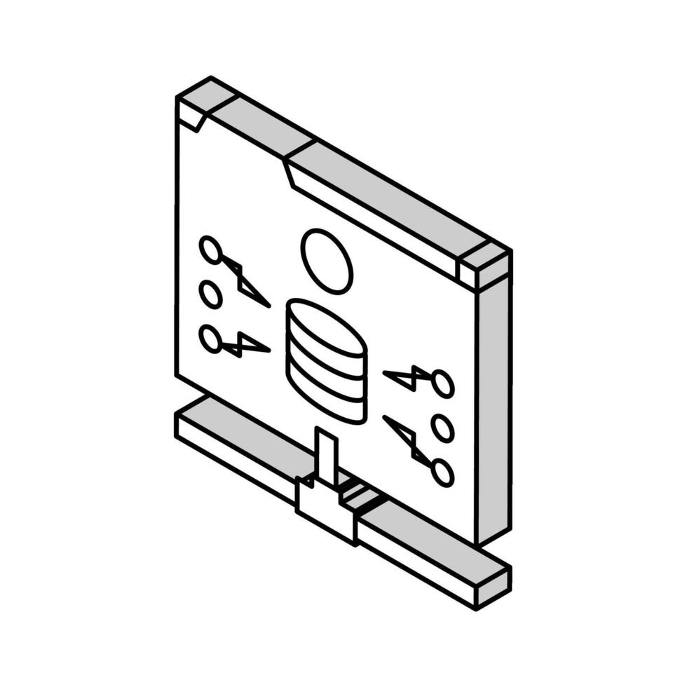 base de données connectivité isométrique icône vecteur illustration