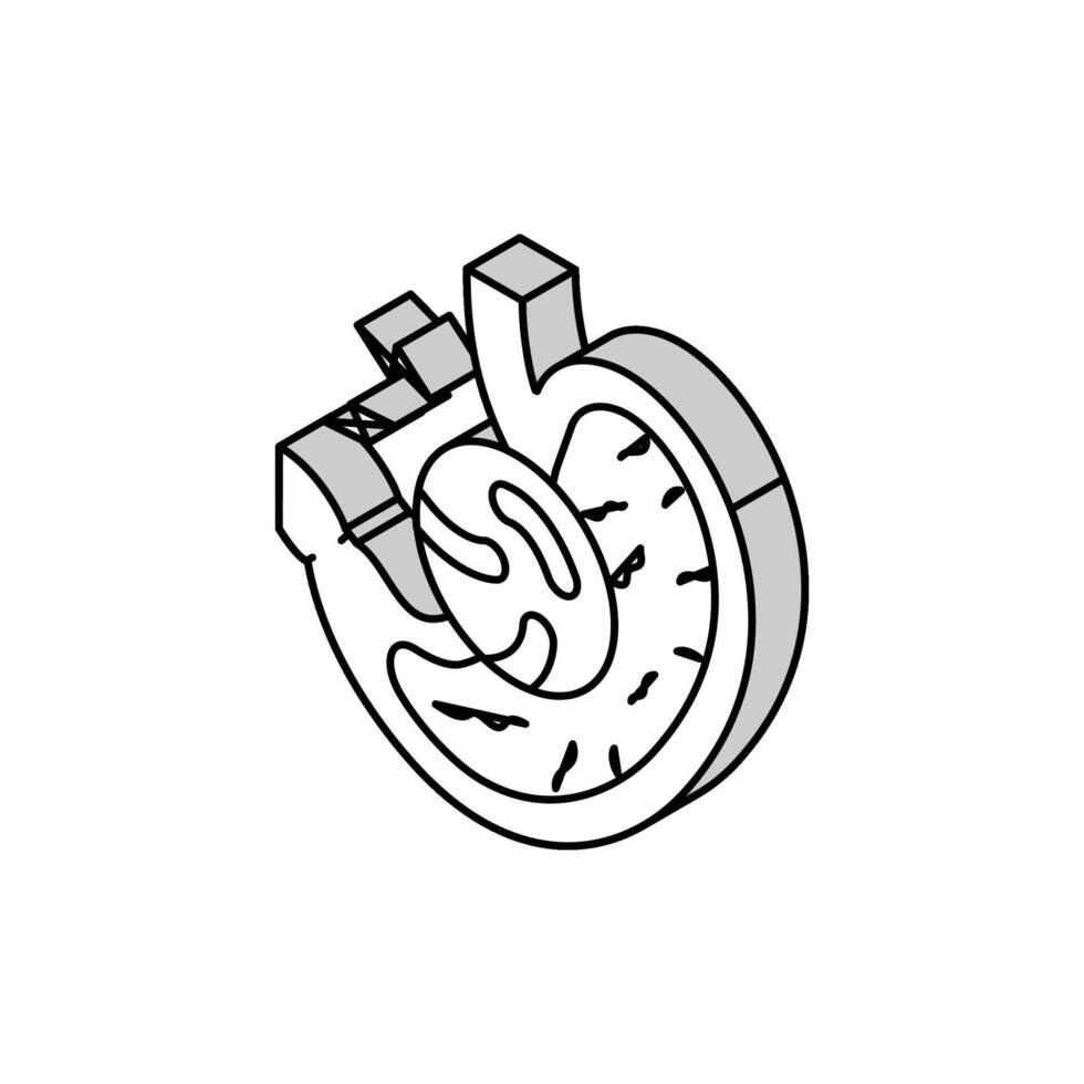 estomac grippe gastro-entérologue isométrique icône vecteur illustration