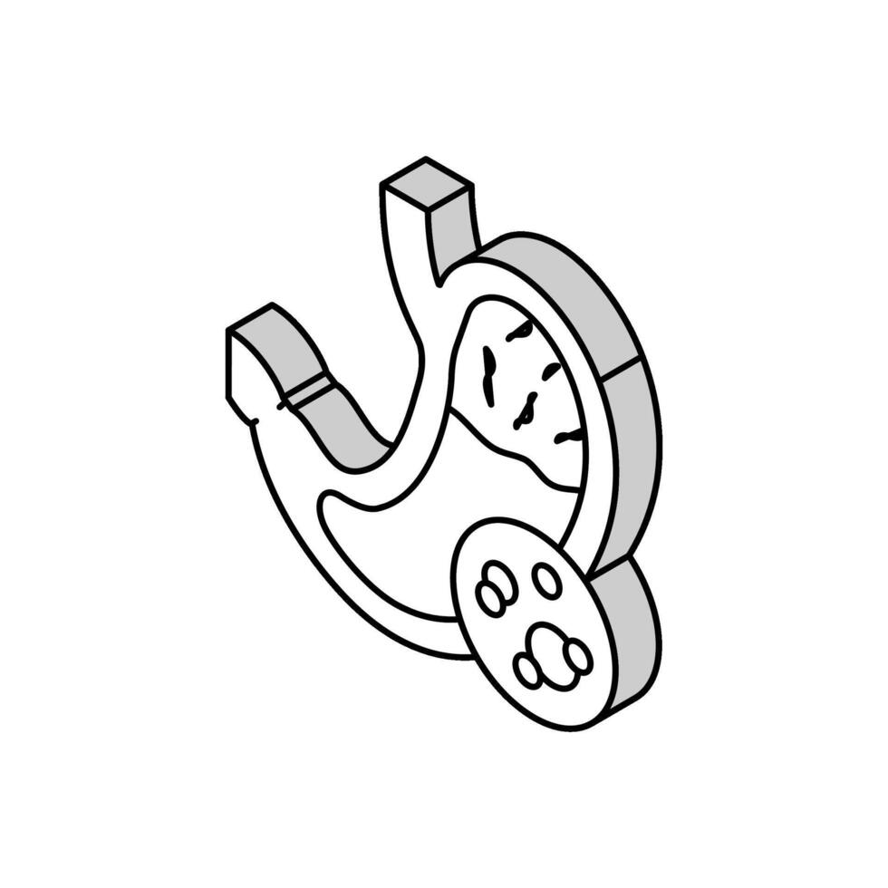 digestif enzymes gastro-entérologue isométrique icône vecteur illustration