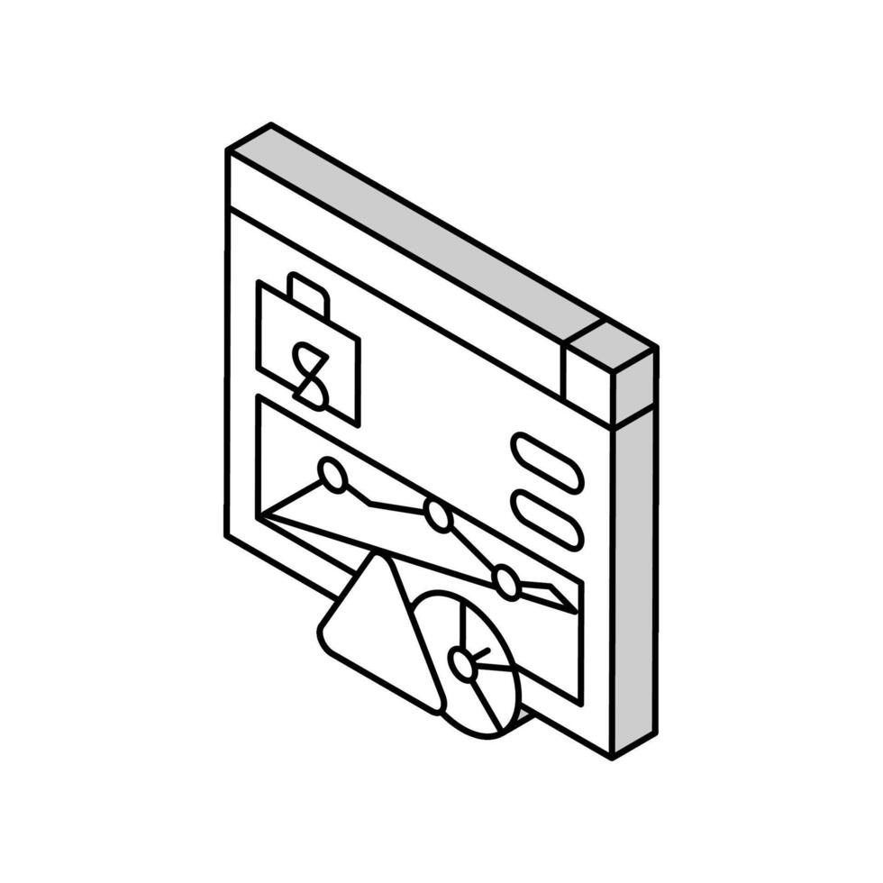 métrique risque isométrique icône vecteur illustration