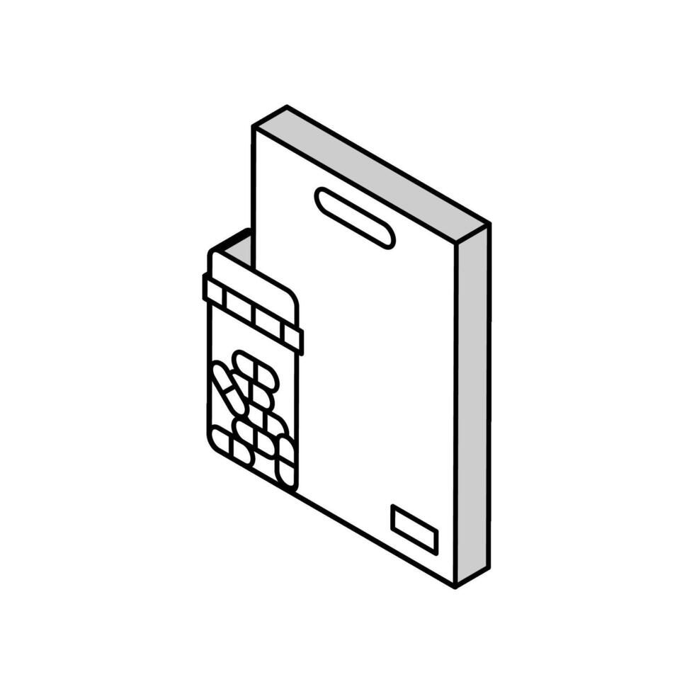 drogue information pharmacien isométrique icône vecteur illustration