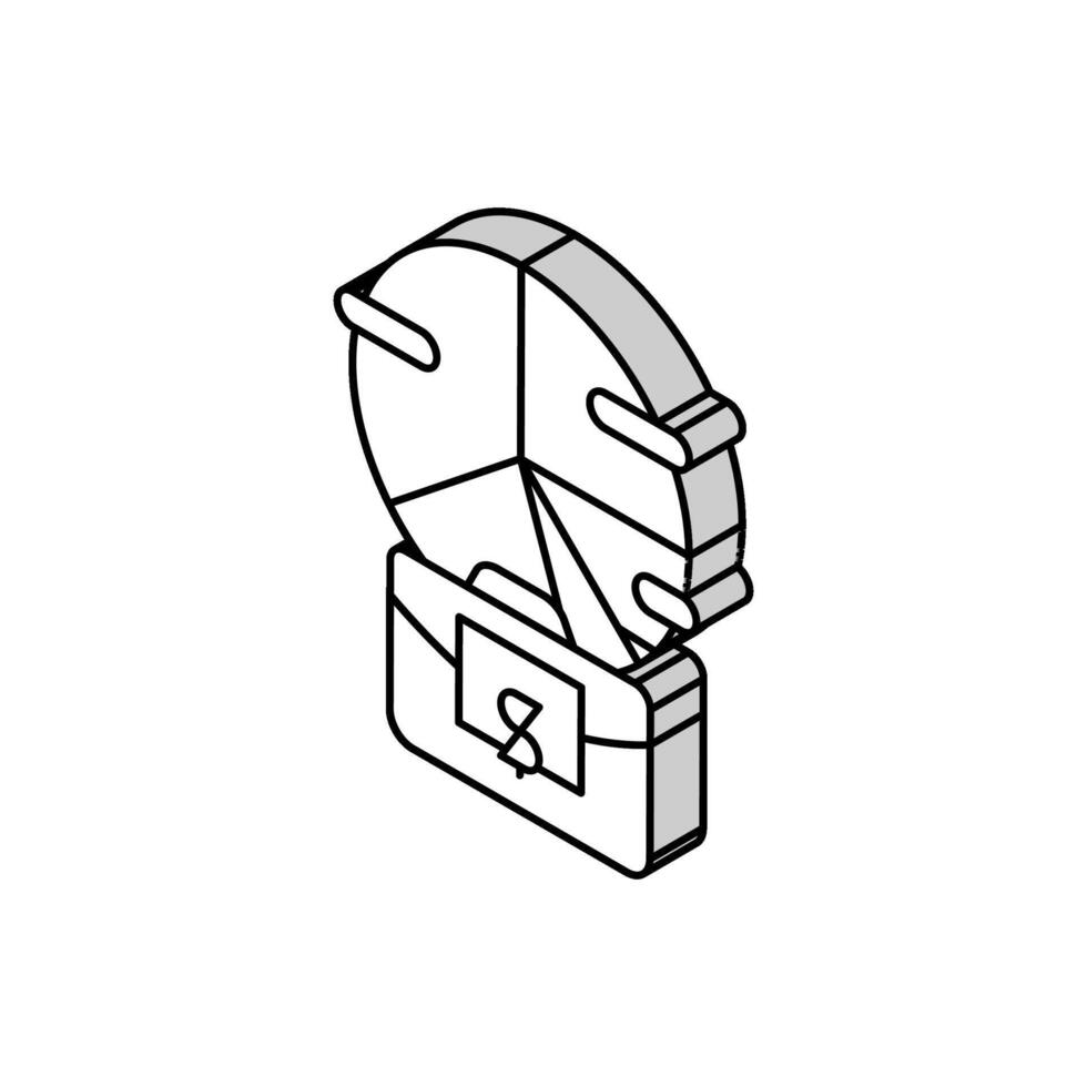 investissement portefeuille isométrique icône vecteur illustration