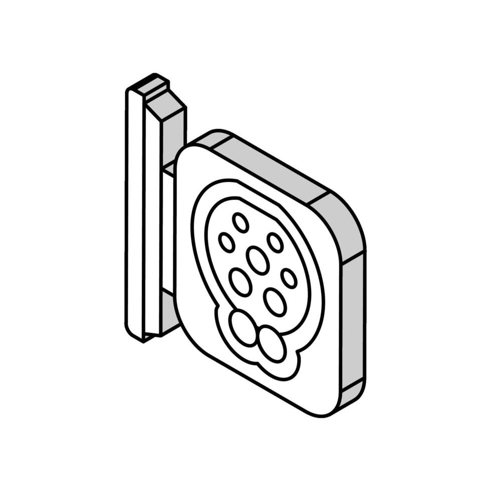 mise en charge Port électrique isométrique icône vecteur illustration