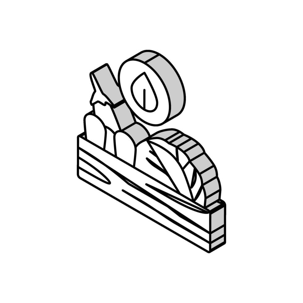 biologique produire vert vivant isométrique icône vecteur illustration