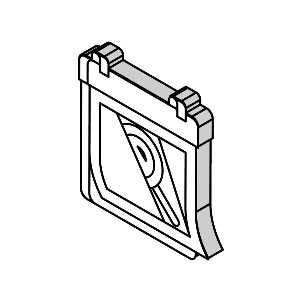 calendrier chercher grossissant verre isométrique icône vecteur illustration