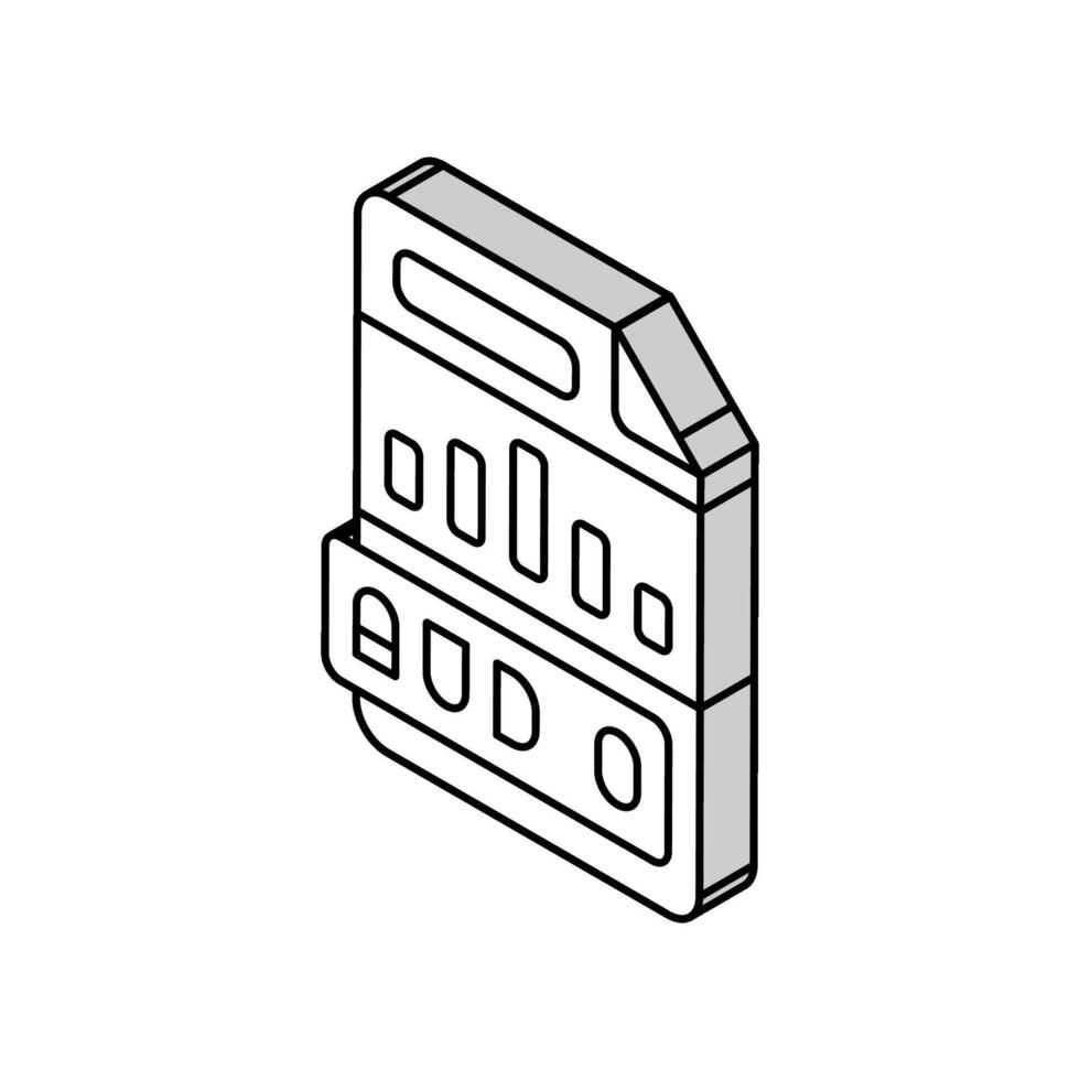 l'audio fichier format document isométrique icône vecteur illustration