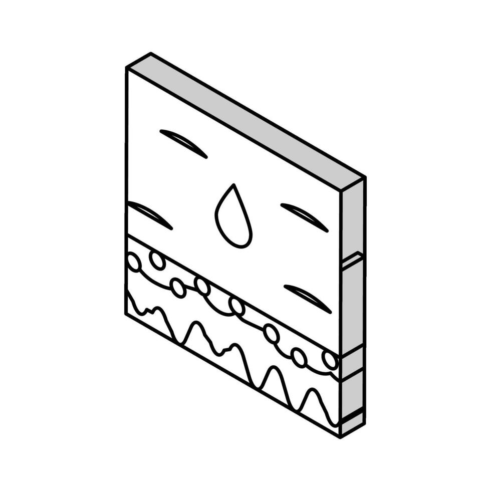 huileux peau isométrique icône vecteur illustration