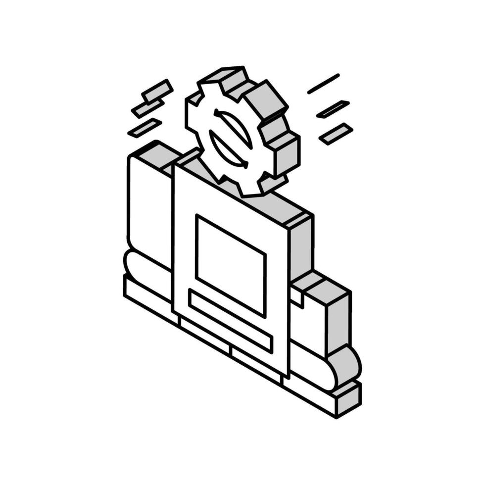 recycler plante isométrique icône vecteur illustration