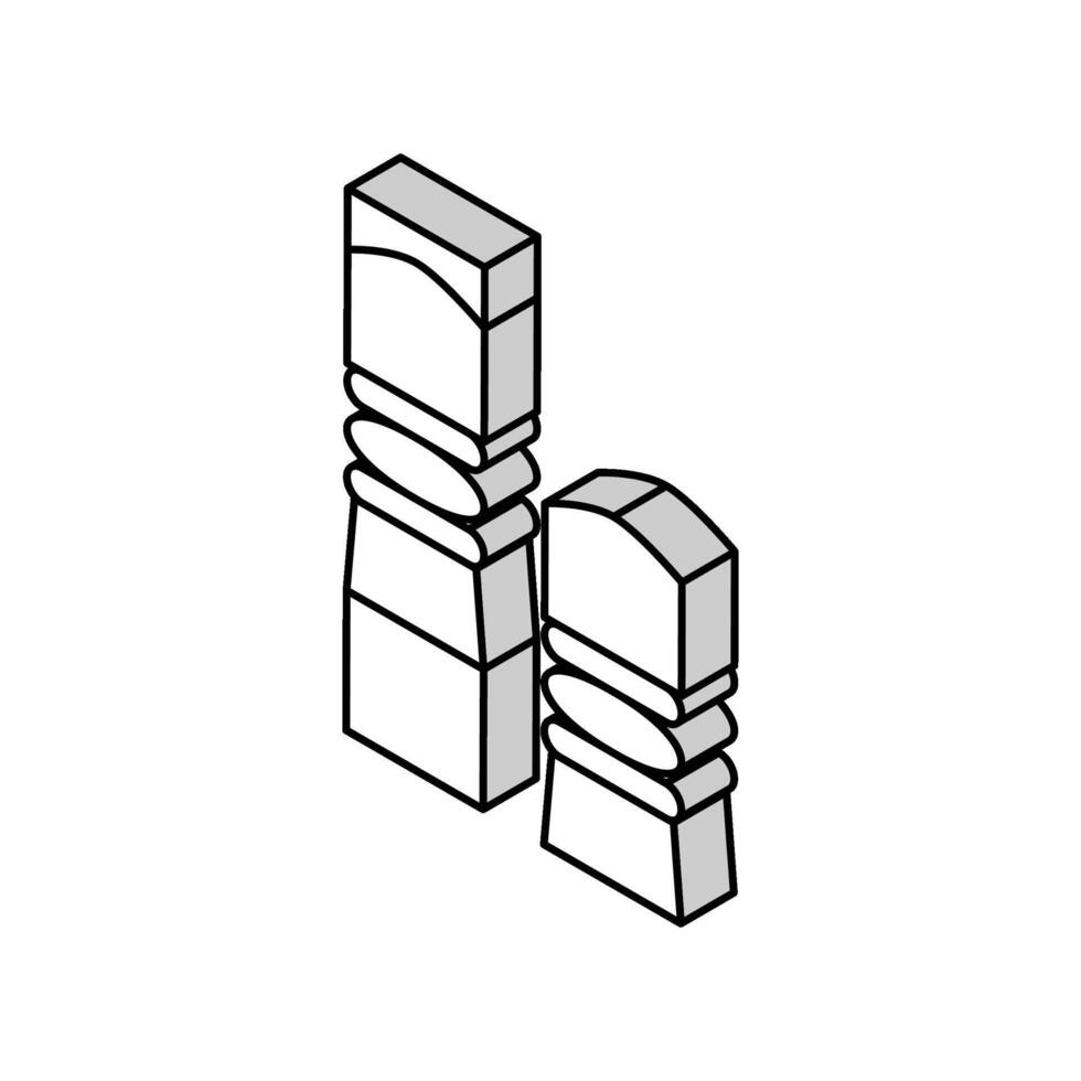 balles pour pneumatique arme isométrique icône vecteur illustration