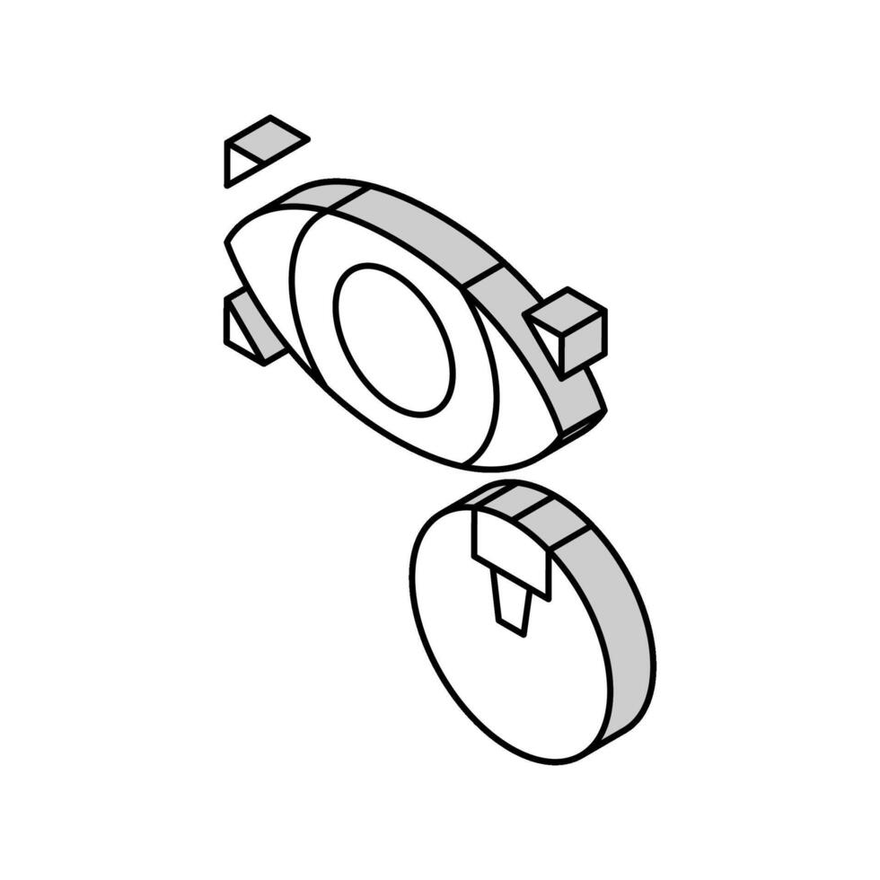 œil vision laser traitement isométrique icône vecteur illustration