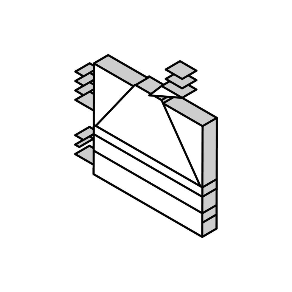 construit route couches isométrique icône vecteur illustration