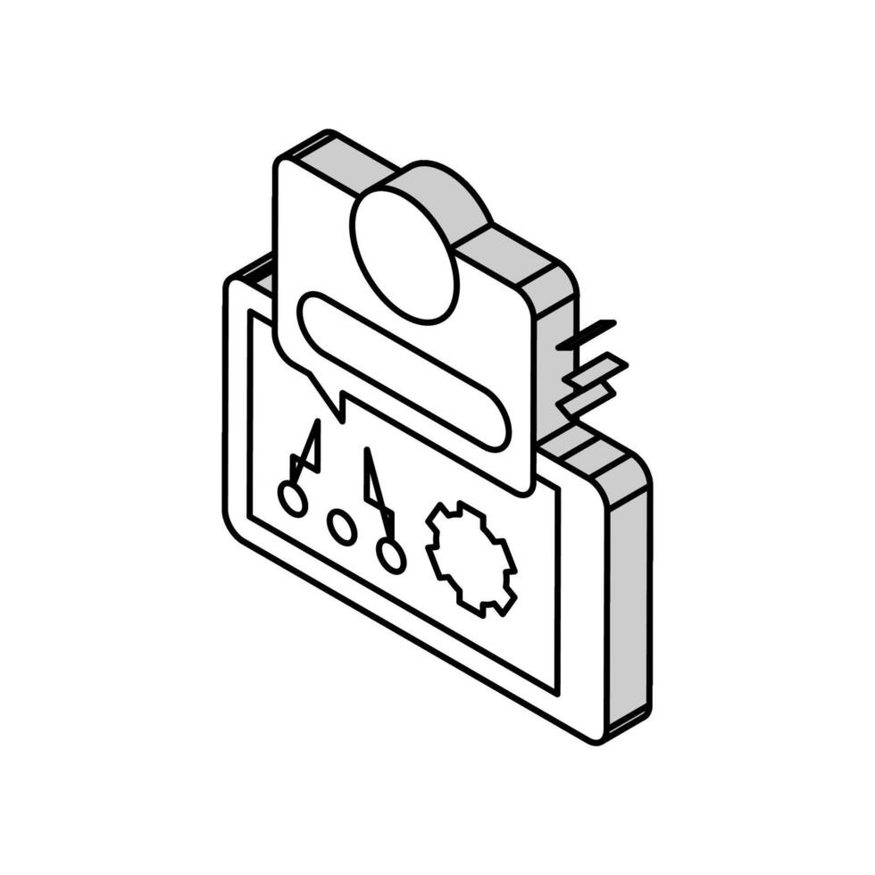 alerte système isométrique icône vecteur illustration