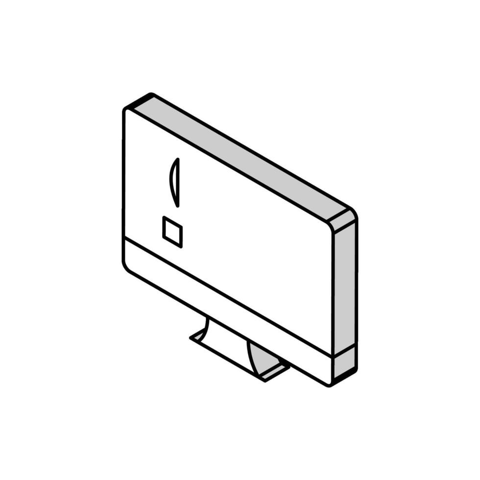 non travaillé l'Internet la toile page isométrique icône vecteur illustration