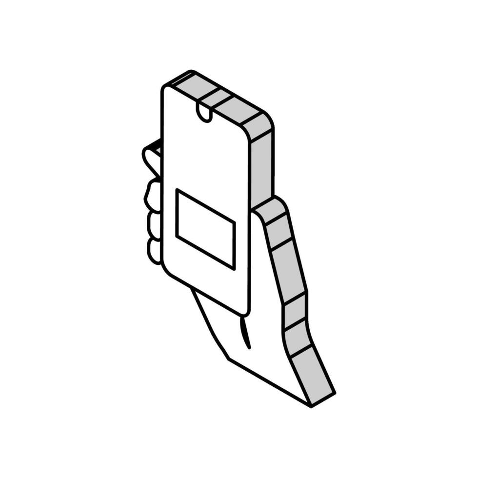 avertissement Erreur téléphone intelligent app isométrique icône vecteur illustration