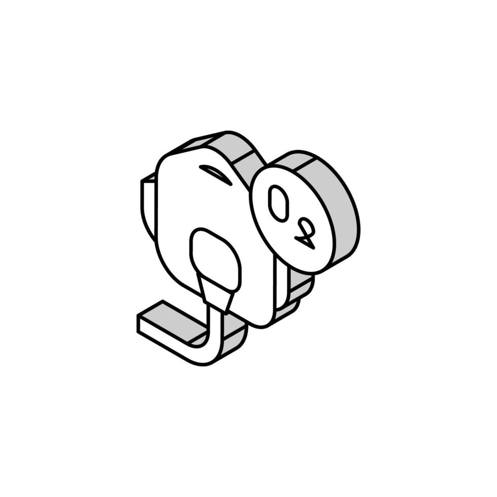 pilote oxygène faciale masque isométrique icône vecteur illustration