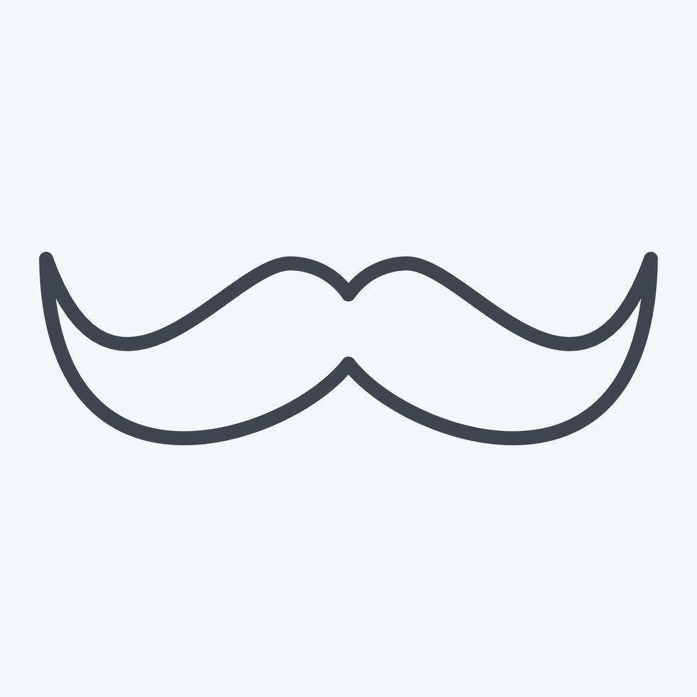 icône moustache. en relation à mode symbole. ligne style. Facile conception modifiable. Facile illustration vecteur