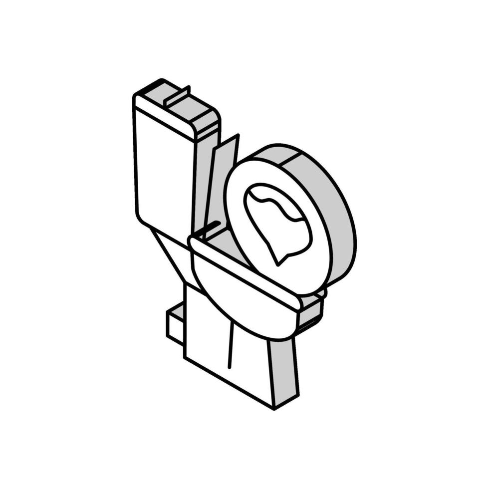 urine Diabète symptôme isométrique icône vecteur illustration