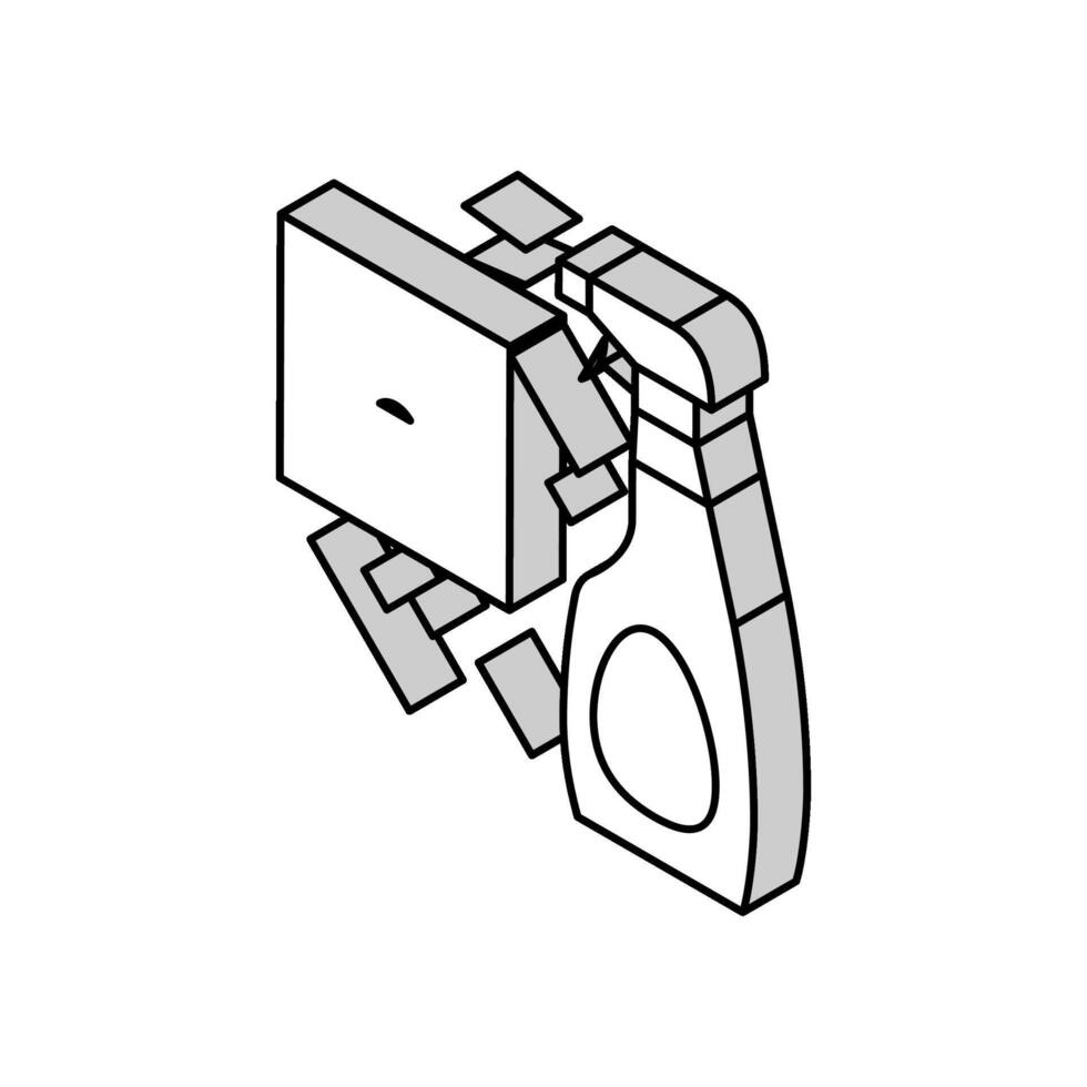 pulvérisateur pour nettoyage tuile isométrique icône vecteur illustration