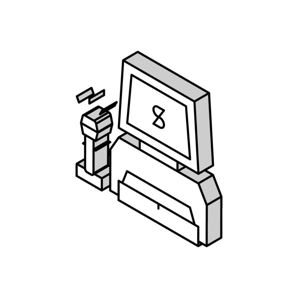 en espèces S'inscrire isométrique icône vecteur illustration