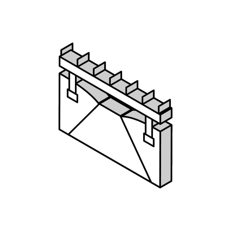 route et pont isométrique icône vecteur illustration