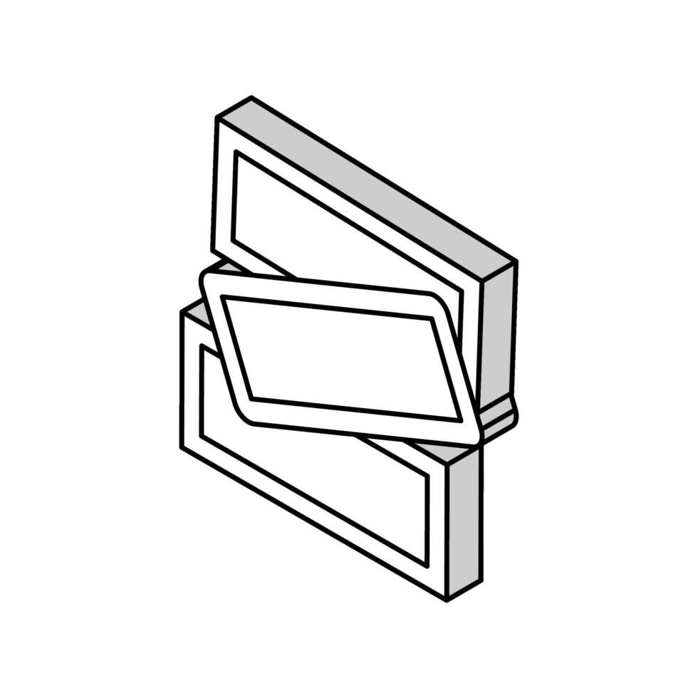 des billets loto isométrique icône vecteur illustration