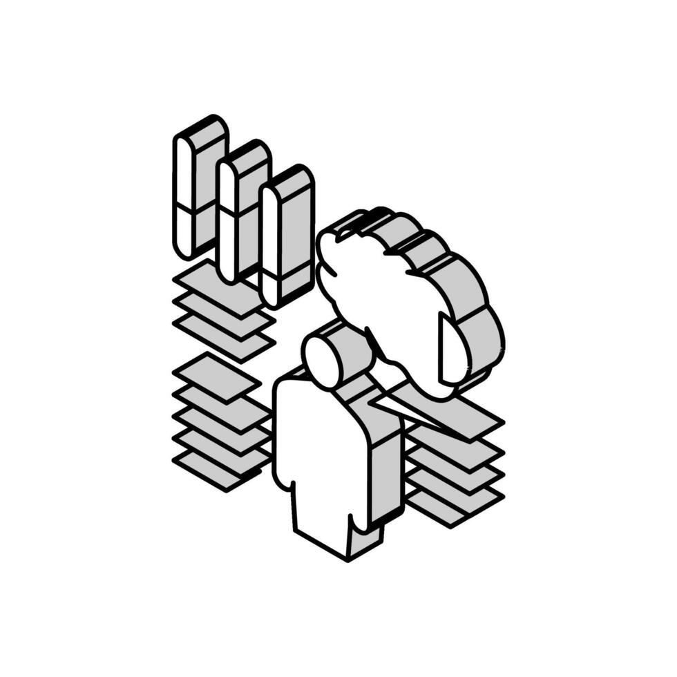 eq doux compétence isométrique icône vecteur illustration