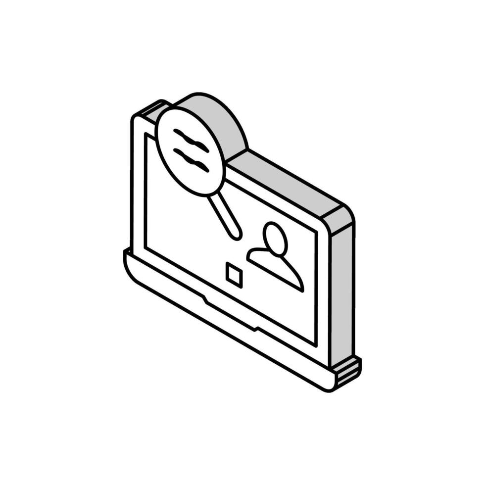 vérification statut allocation isométrique icône vecteur illustration