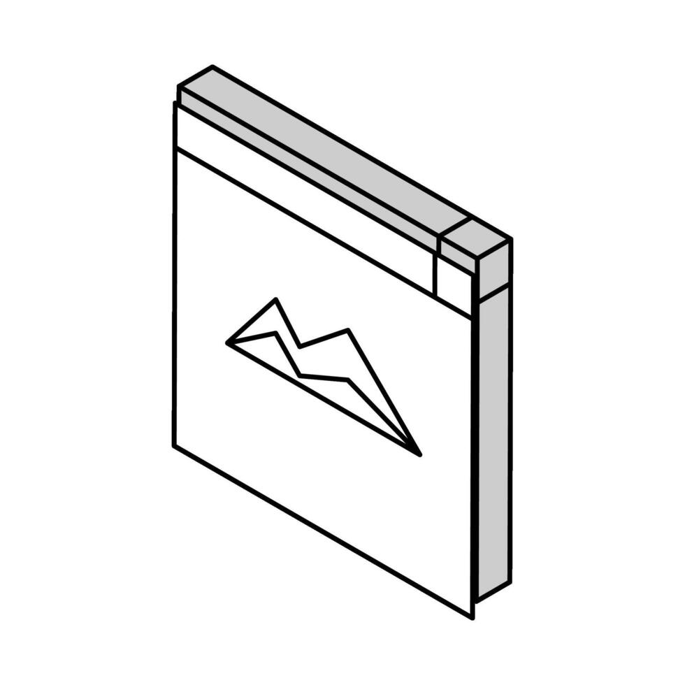 en ligne graphique isométrique icône vecteur illustration