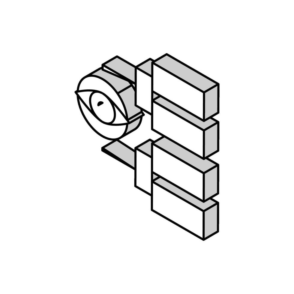 Tâches vision isométrique icône vecteur illustration