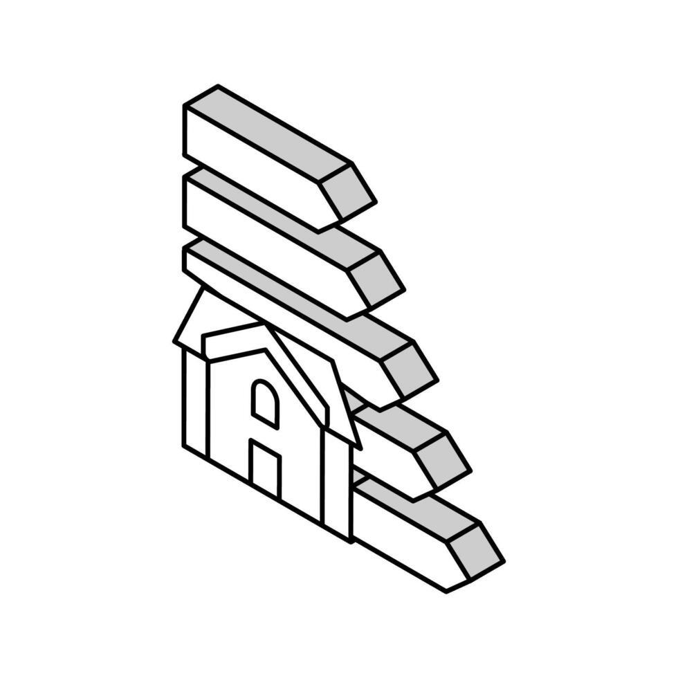 maison croissance énergie économie isométrique icône vecteur illustration