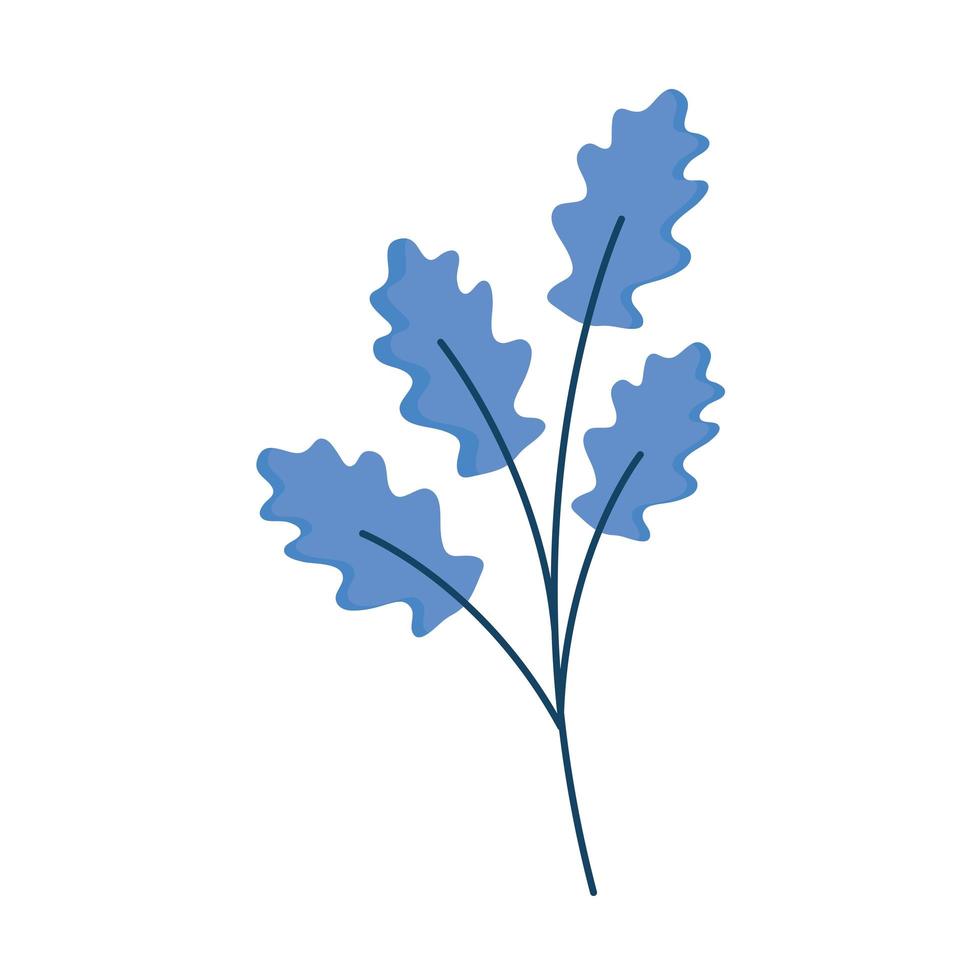 branche avec des feuilles bleues feuillage de printemps vecteur