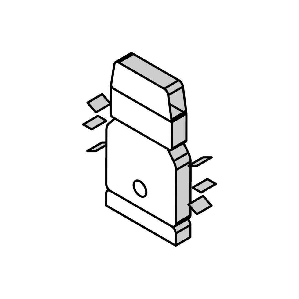 électronique sel bouteille isométrique icône vecteur illustration