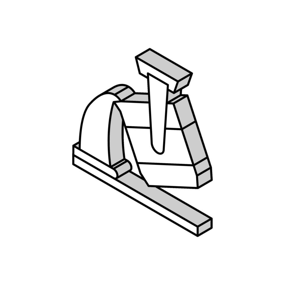 fonderie aluminium production isométrique icône vecteur illustration