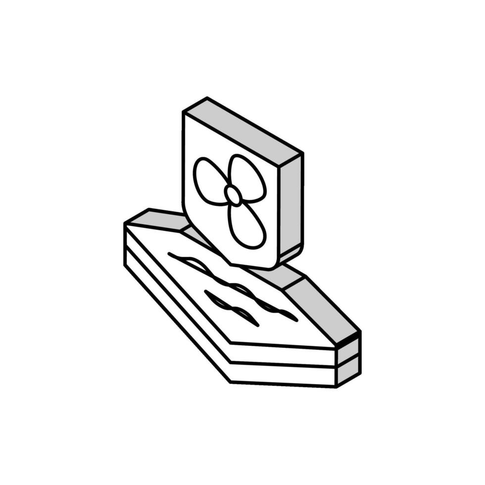 cool tissus Propriétés isométrique icône vecteur illustration